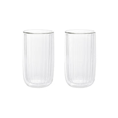 Homla Cembra Groove Glass Set Of 2 350ml - Transparent