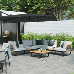 Naterial Calypso Corner Sofa Set Dark Grey