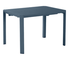 Naterial Idaho Extendable Dining Table Aluminum For 4/6 Persons 110/162x82x75cm Agata Blue