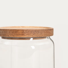 Homla Gabin Glass Container With Acacia Lid 1.3L