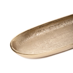 Homla Girona Gold Oval Shaped Decorative Tray 39x12x3cm
