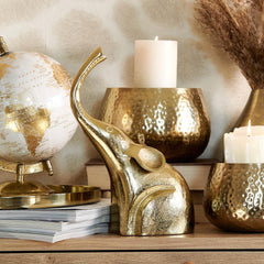 Homla Girona Golden Elephant Ornament 18x8x25cm