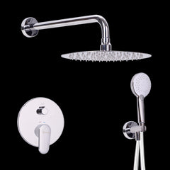 Sensea Icone Full Shower Kit in Wall with Square Shaped Mixer Faucet - Chrome
