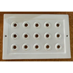 Vent Glazed Panna 15 Holes 28x19cm