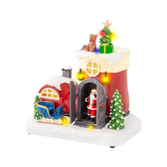 Lumineo BO Plastic Santa Boot Scene 14 x 21 x 23cm