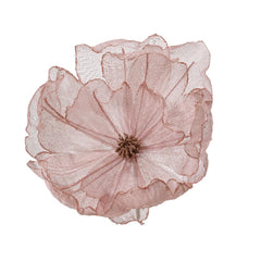Decoris Clip-On Polyester Magnolia with Glitter Edge 15cm
