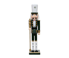 Decoris Firwood Nutcracker 76cm - Green and Gold