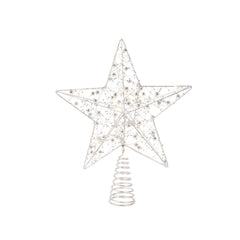 Lumineo BO Led Iron Star Tree Topper 25cm - Warm White