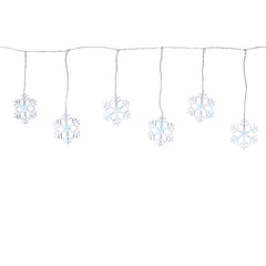 Lumineo BO Snowflake Curtain Lights 90cm - Cool White