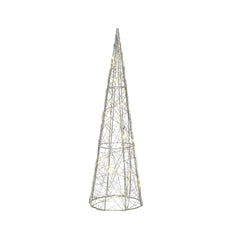 Lumineo BO Micro-Led Metal Cone 40cm - Silver/Warm White