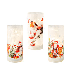 Lumineo BO Micro-Led Glass Decoration Light 20cm - 3 Assorted