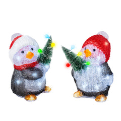 Lumineo BO Led Acrylic Penguin Figure 26cm - 2 Assorted