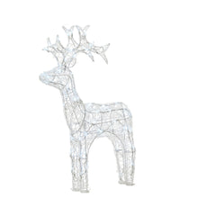 Lumineo Led Acrylic Reindeer with Flashing Effect 61cm - Cool White