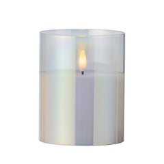 Lumineo BO Led Wick Candle 10 x 12cm - Iris/Warm White