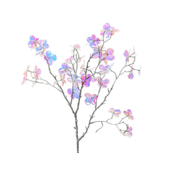 Decoris Plastic Spray on Silver Stem 80cm - Iridescent,