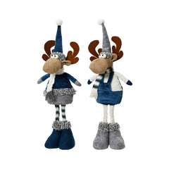 Decoris Polyester Standing Deer 50cm - 2 Assorted Blue,