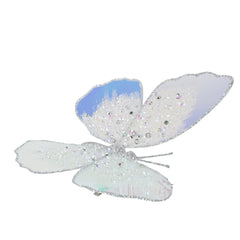 Decoris Clip-On Butterfly with Beads and Glitter 16cm - Iris,