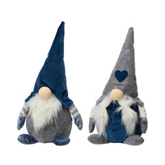 Decoris Polyester Gnome 30cm - 2 Assorted Blue,