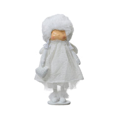 Decoris Polyester Standing Angel 38cm- White,