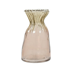 Decoris Glass Vase with Fading Colour on Top 20cm - Sparkling Rose,