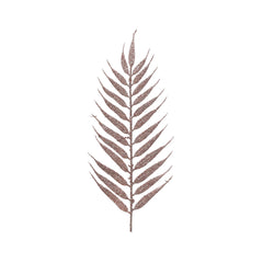 Decoris Plastic Spray Leaves Pack of 4 Pieces with Glitter 42cm - Blush Pink,