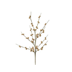 Decoris Spray Metallic with Foam Berries 55cm - Gold,