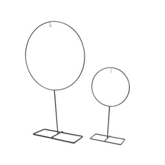 Decoris Iron Ring with Hook Set of 2 with Base,