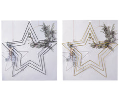 Decoris Iron Star Figure Set of 3 Pieces,