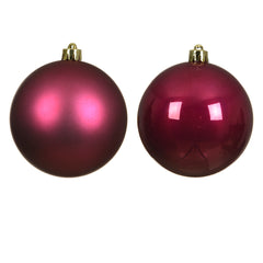 Decoris Shatterproof Bauble Box of 4 Pieces 10cm - Pomegranate,