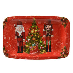 Decoris Plastic Rectangular Deco Plate 22 x 33cm - Nutcracker,