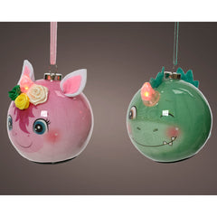 Lumineo BO Led Bauble 7cm - 2 Assorted,