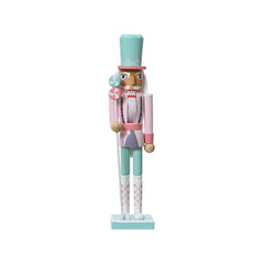 Decoris Pinewood Nutcracker with Lollipop 38cm - Pink,