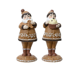 Decoris Polyresin Cake Santa Figure 15cm - 2 Assorted,