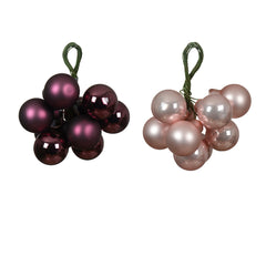 Decoris Glass Bauble Bundle on Wire - Pink,