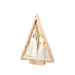 Lumineo BO Micro-Led Plywood Tree with Snowy Floral Interior 47cm - Warm White,