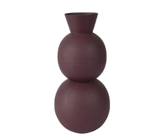 Decoris Iron Vase 37cm - Dark Mauve