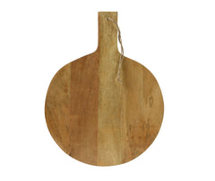 Decoris Mangowood Round Chopping Board with Handle 30cm,