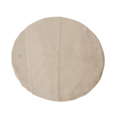 Decoris Polyester Round Rabbit Hair Rug 90cm - Beige,
