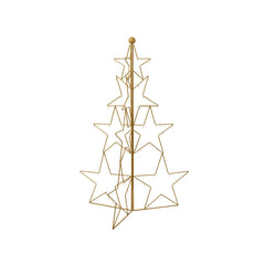 Decoris Tree of Iron Stars 128 x 180cm - Gold,
