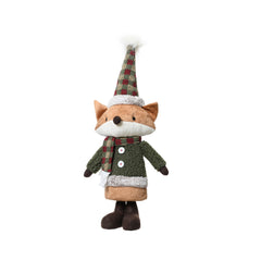 Decoris Polyester Standing Boy Fox 62cm - Green,