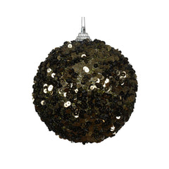 Decoris Foam Bauble with Beads and Sequins 8cm - Rosemary Green,