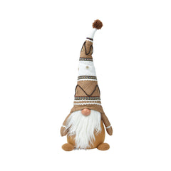 Decoris Polyester Gnome Doorstop 55cm - Brown,