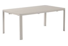 Naterial Idaho Extendable Dining Table Aluminium 6/8 Persons 180/240x100cm Beige,