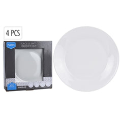 Porcelain Plate 19.5cm x4 - White ,