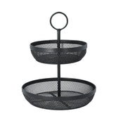 Homla Gridio Two-Story Basket Black 31X26 cm