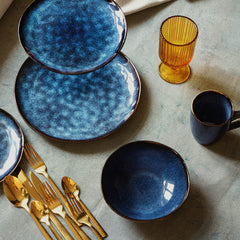 Homla Casper Dinner Plate Navy Blue 27 cm