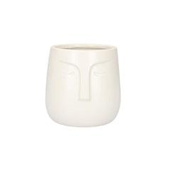 Homla Face Plant Pot White 10X11 cm