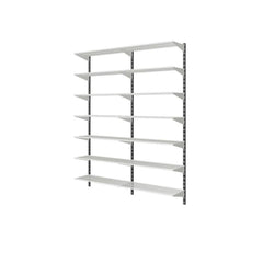 Spaceo 32cm Double Shelf Bracket for Twin Wire Shelf - White