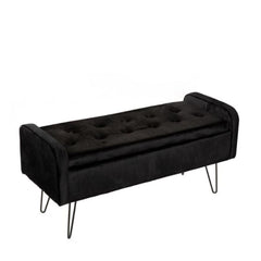 Homla Bench Venlo Velour Black 100X39X45Cm