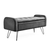 Homla Bench Venlo Velour Grey 96X39X45Cm